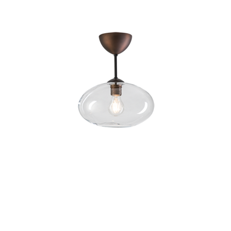 Belid Bullo Ceiling Ø270 H320 - Clear Glass/Brass