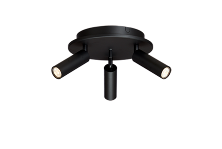 Belid Cato Slim 3 Rund Spotlight - Matte Black