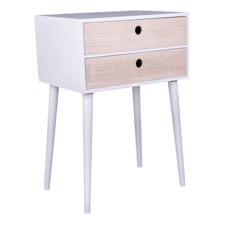 House N Rimini Bedside Table - Natural / White