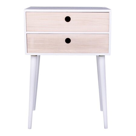 House N Rimini Bedside Table - Natural / White