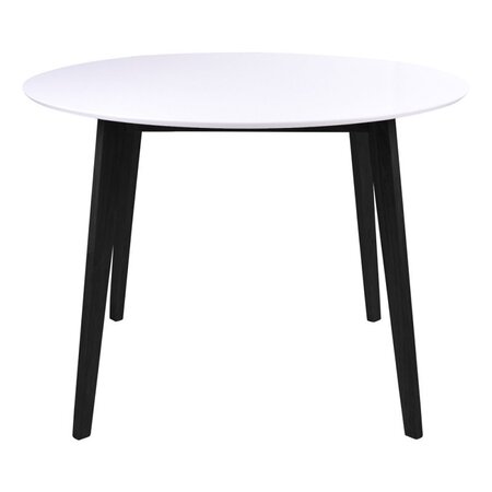 House N Vojens Dining Table ø105 cm - White / Black