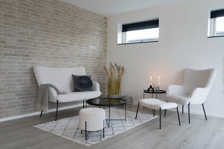 House N Glasgow Sofa - Artificial Lamb Skin