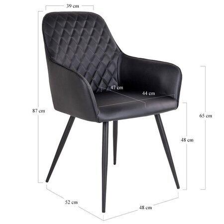 House N Harbo Dining Chair - black PU
