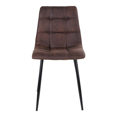 House N Middelfart Dining Chair - Dark brown microfiber