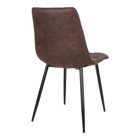 House N Middelfart Dining Chair - Dark brown microfiber