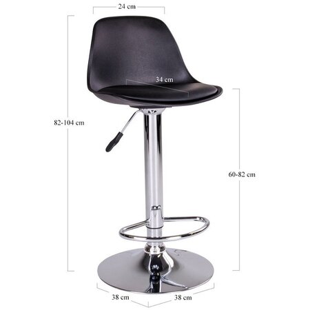 House N Trondheim Bar Chair - Black
