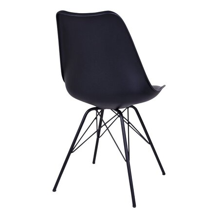 House N Oslo Dining Chair Black legs - Black velvet