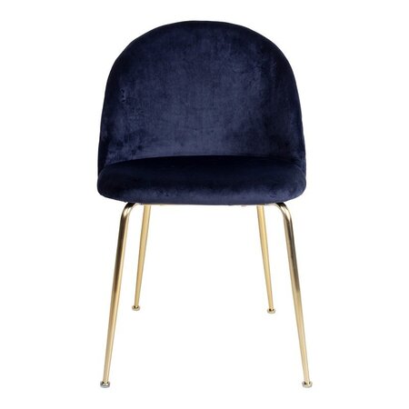 House N Geneve Dining Chair with Brass Legs - blue 