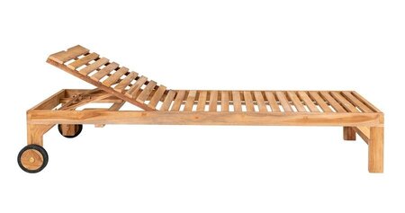 House N Andorra Teak Sunlounger