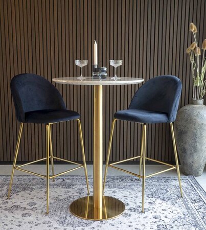 House N Bolzano Bar Table - Brass Base
