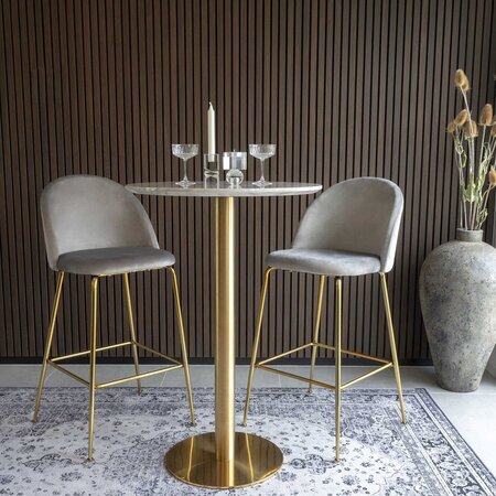 House N Bolzano Bar Table - Brass Base