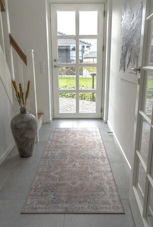 House N Havana Hallway Runner - Orange & Blue