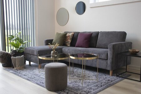 House N Jersey Mirror - Round - 60 cm brass