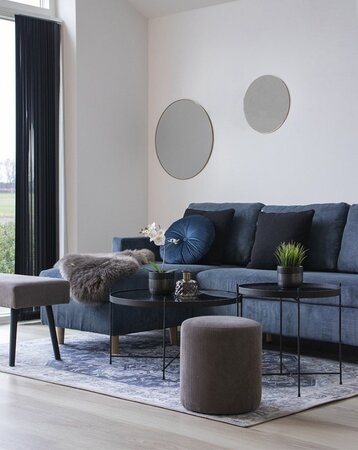 House N Jersey Mirror - Round - 60 cm brass