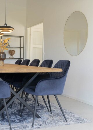 House N Jersey Mirror - Round - 100 cm brass
