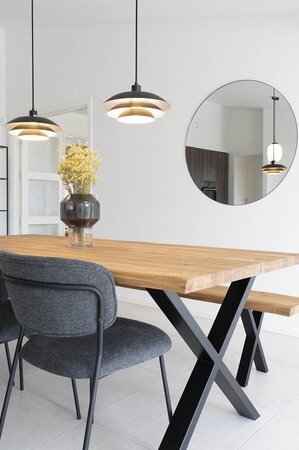House N Jersey Mirror - Round - 100 cm black