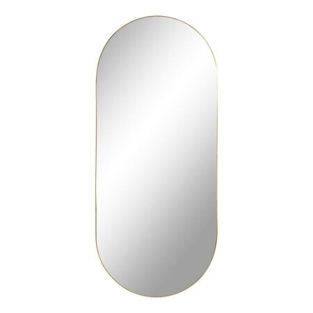 House N Jersey Mirror - Oval - Brass