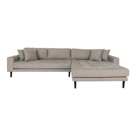 Lido Lounge Sofa Right Facing Stone Grey Fabric HN1030