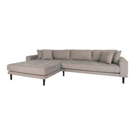 Lido Lounge Sofa Left Facing Stone Grey Fabric HN1030
