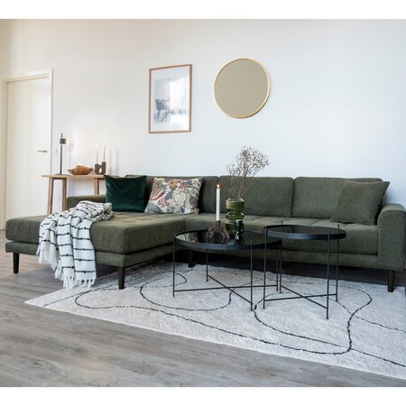 Lido Lounge Sofa Right Facing Olive Green Fabric HN1020
