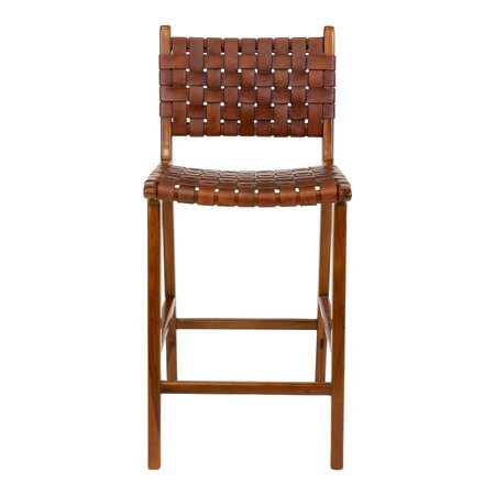 House N Perugia Bar Chair - Brown w. Brown Leather