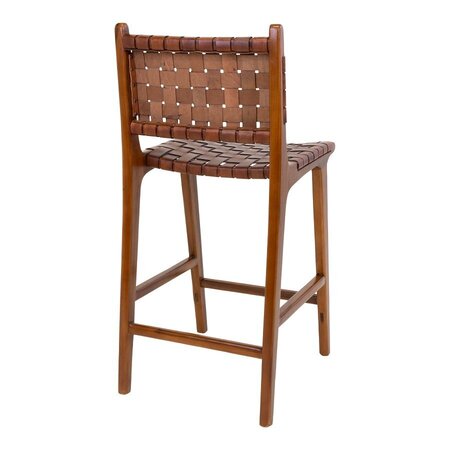 House N Perugia Bar Chair - Brown w. Brown Leather