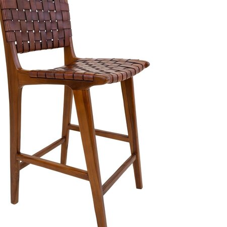 House N Perugia Bar Chair - Brown w. Brown Leather