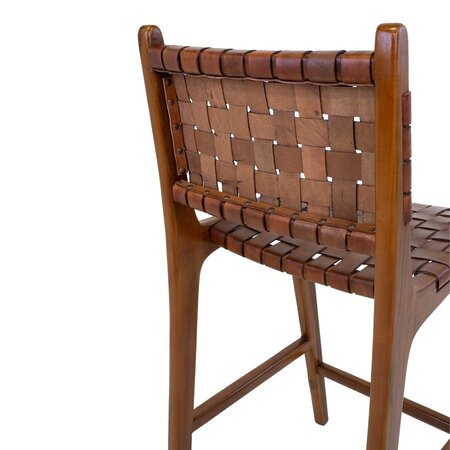 House N Perugia Bar Chair - Brown w. Brown Leather