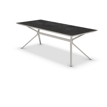 Fast Moai Outdoor Tisch Stein Rechteckig - Schneeweiss-Eisen-Grau