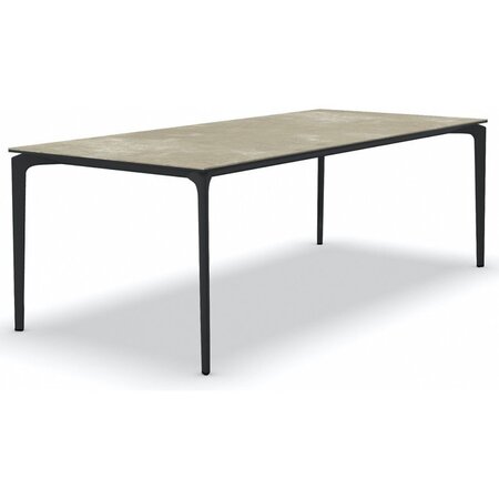 Fast AllSize Tisch mit Platte aus Feinsteinzug, Hazel - Dunkelblau