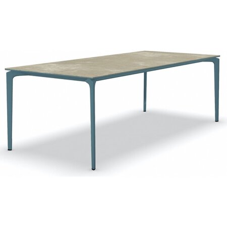 Fast AllSize Tisch mit Platte aus Feinsteinzug, Hazel - Öl Blau