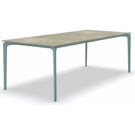Fast AllSize Tisch mit Platte aus Feinsteinzug, Hazel - Pastellhellblau