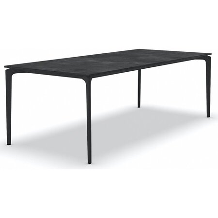 Fast AllSize Tisch mit Platte aus Feinsteinzug, Night - Dunkelblau