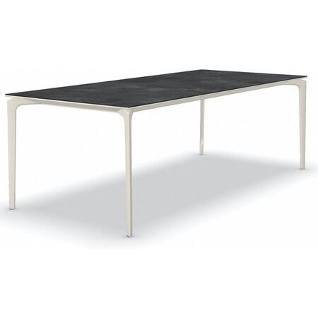 Fast AllSize Tisch mit Platte aus Feinsteinzug, Night - Cremeweiss