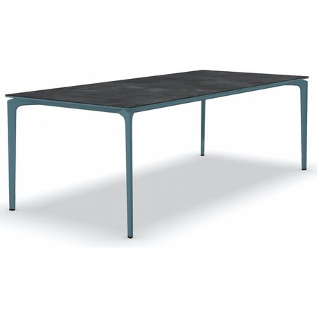 Fast AllSize Tisch mit Platte aus Feinsteinzug, Night - Öl Blau