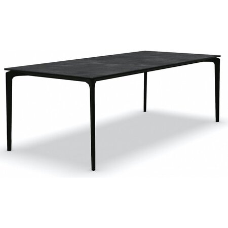 Fast AllSize Tisch mit Platte aus Feinsteinzug, Night - Schwarz