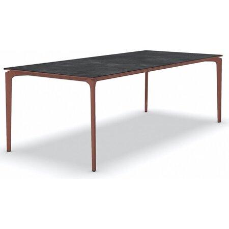 Fast AllSize Tisch mit Platte aus Feinsteinzug, Night - Terrakotta