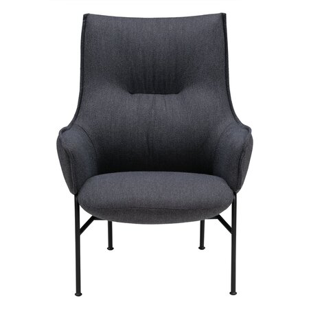Wendelbo Aloe high back chair - Loungesessel - Black powder coated steel - Monta col. 08