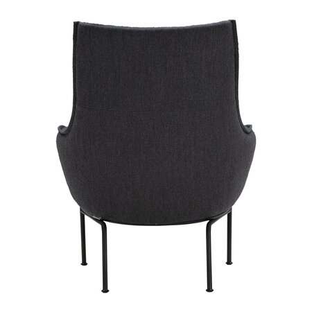 Wendelbo Aloe high back chair - Loungesessel - Black powder coated steel - Monta col. 08