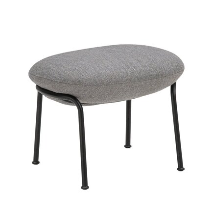 Wendelbo Aloe stool - Hocker mit Sitzpolster - Black powder coated steel - Monta col. 06