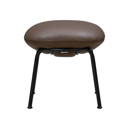Wendelbo Aloe stool - Hocker mit Sitzpolster - Black powder coated steel - Parma Marrone