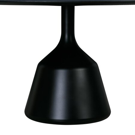 Wendelbo Coin dining table - Esstisch - Oak black Ø150cm - Black powder coated aluminum - Oak black