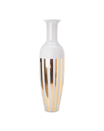 Pols Potten Gold Crosses / Stripes Vase - Stripes 