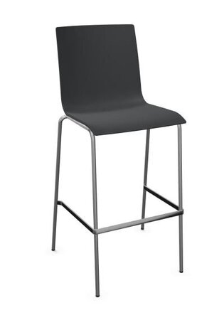 Thonet S 160 H | Barhocker- Schwarzgrau (RAL 7021)