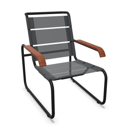 Thonet S 35 N Thonet All Seasons | Freischwinger- ThonetProtect warmgrau (TS 3005), Gewebe schwarz