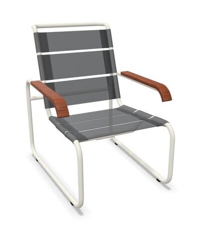 Thonet S 35 N Thonet All Seasons | Freischwinger- ThonetProtect reinweiß (RAL 9010), Gewebe schwarz