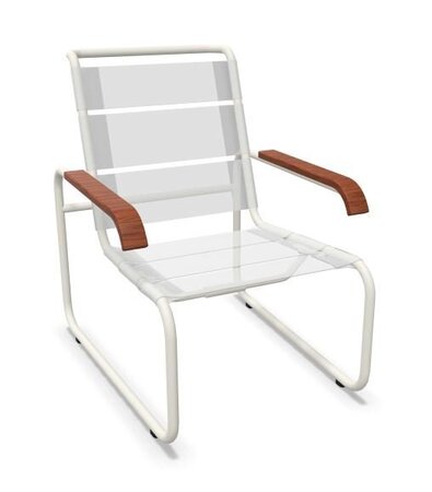 Thonet S 35 N Thonet All Seasons | Freischwinger- ThonetProtect reinweiß (RAL 9010), Gewebe weiß