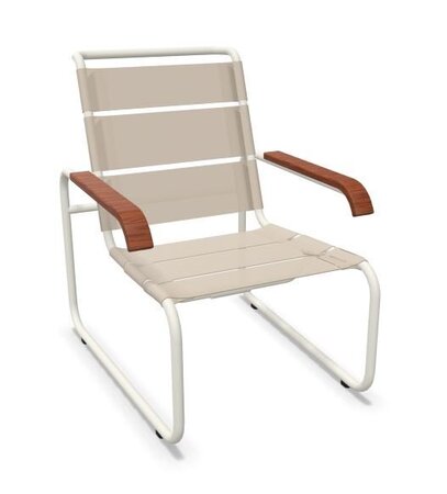 Thonet S 35 N Thonet All Seasons | Freischwinger- ThonetProtect reinweiß (RAL 9010), Gewebe natur