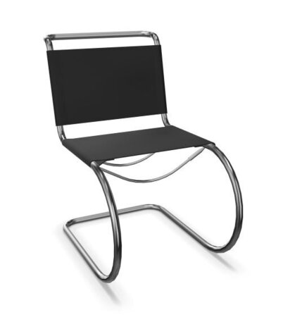Thonet S 533 L | Freischwinger- Standard, Kernleder schwarz