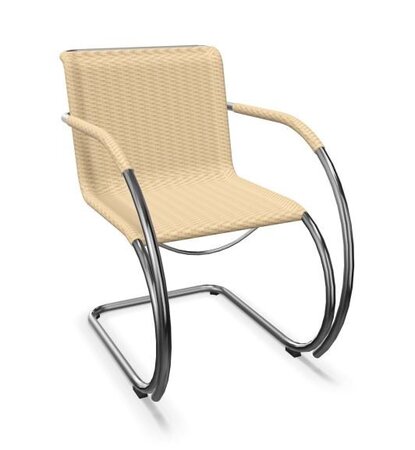 Thonet S 533 RF | Freischwinger mit Armlehnen- Kunststoff schwarz mit Filz